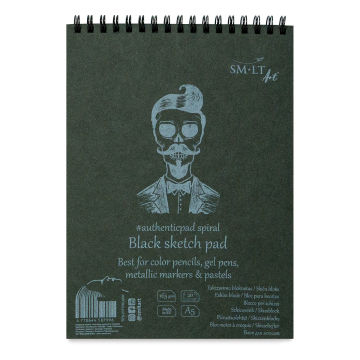 SMLT Art Black Wirebound Sketch Pad - 5-7/8" x 8-1/4", 20 Sheets