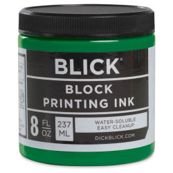 Blick Water-Soluble Block Printing Ink - Green, 8 oz Jar