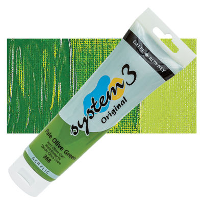 Daler-Rowney System3 Acrylic - Pale Olive Green, 150 ml tube
