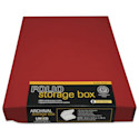 Lineco Folio Archival Storage Box - Red, Faux Leather, 9" x 12"