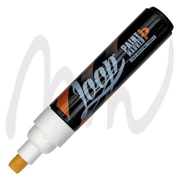 Open in modal - Loop Paint Marker - White, 8 mm marker and swatch