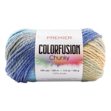 Open in modal - Premier Yarn Colorfusion Chunky Yarn - Seaside, 109 yards