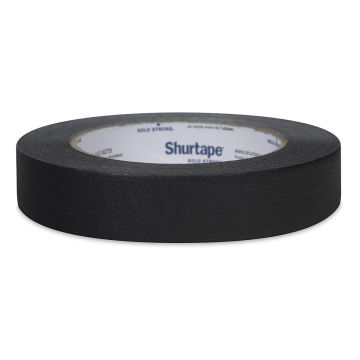 Shurtape Colored Masking Tape - Black roll shown horizontally
