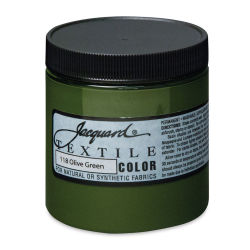 Jacquard Textile Color - Olive Green, 8 oz jar