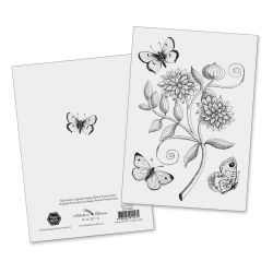 Alibabette Editions Sans Souci Watercolor Card (front and back of card)