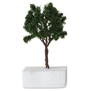 Open in modal - Schulcz Scale Model Trees - Leafy Tree, Dark Green, Metal Trunk, 90 mm, Single