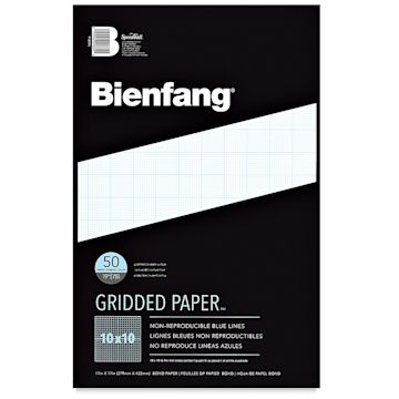 Open in modal - Bienfang Gridded Paper Pad - 10 x 10 Grid, 11" x 17", front of the cover