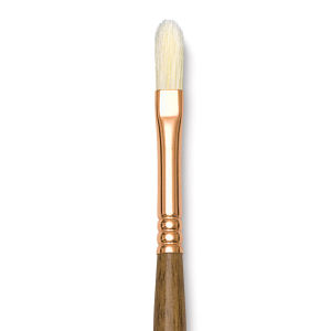 Princeton Best Natural Bristle Brush - Filbert, Long Handle, Size 2