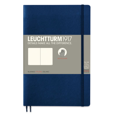 Leuchtturm1917 Blank Softcover Notebook - Navy, 5" x 7-1/2"