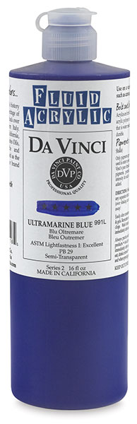 Da Vinci Ultramarine Blue Artist Acrylic Paint – 16oz