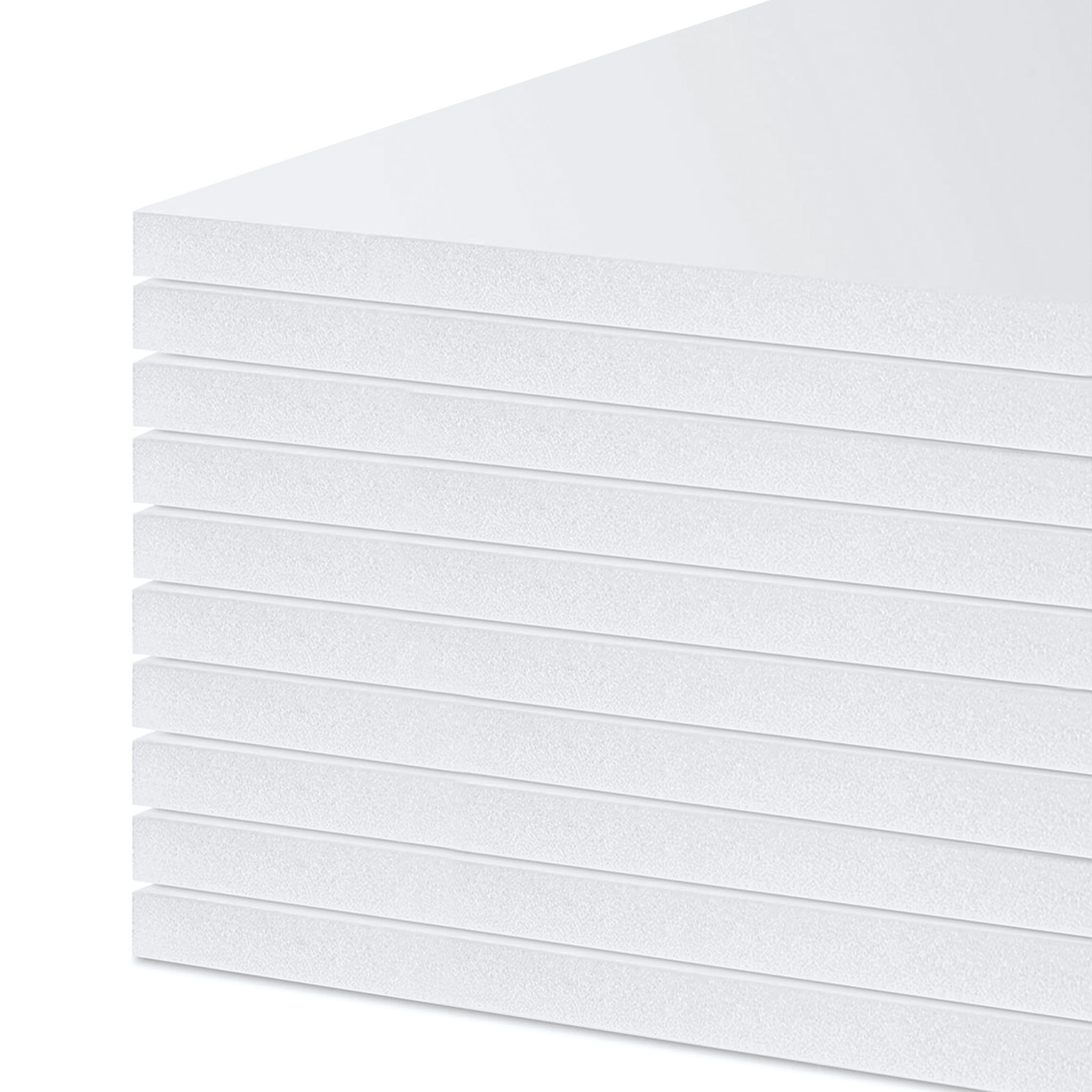 48x96x1/2 inch White Foam Board 12 pack