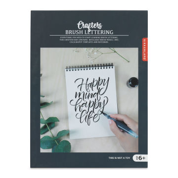 Kikkerland Crafters Brush Lettering Kit (Front of package)