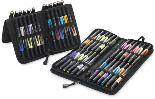 Prismacolor Premier Dual-Ended Art Marker Set - Assorted Colors, Set of 48  with Marker Case