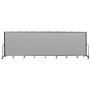 Open in modal - Screenflex Portable Room Dividers - 6 ft x 20.5 ft, Gray, 11 Panel