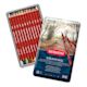 Derwent Drawing Pencils - Front view of Set of 12 package with lid open showing pencils in tray