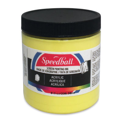 Speedball Permanent Acrylic Screen Printing Ink - Process Yellow, 8 oz
