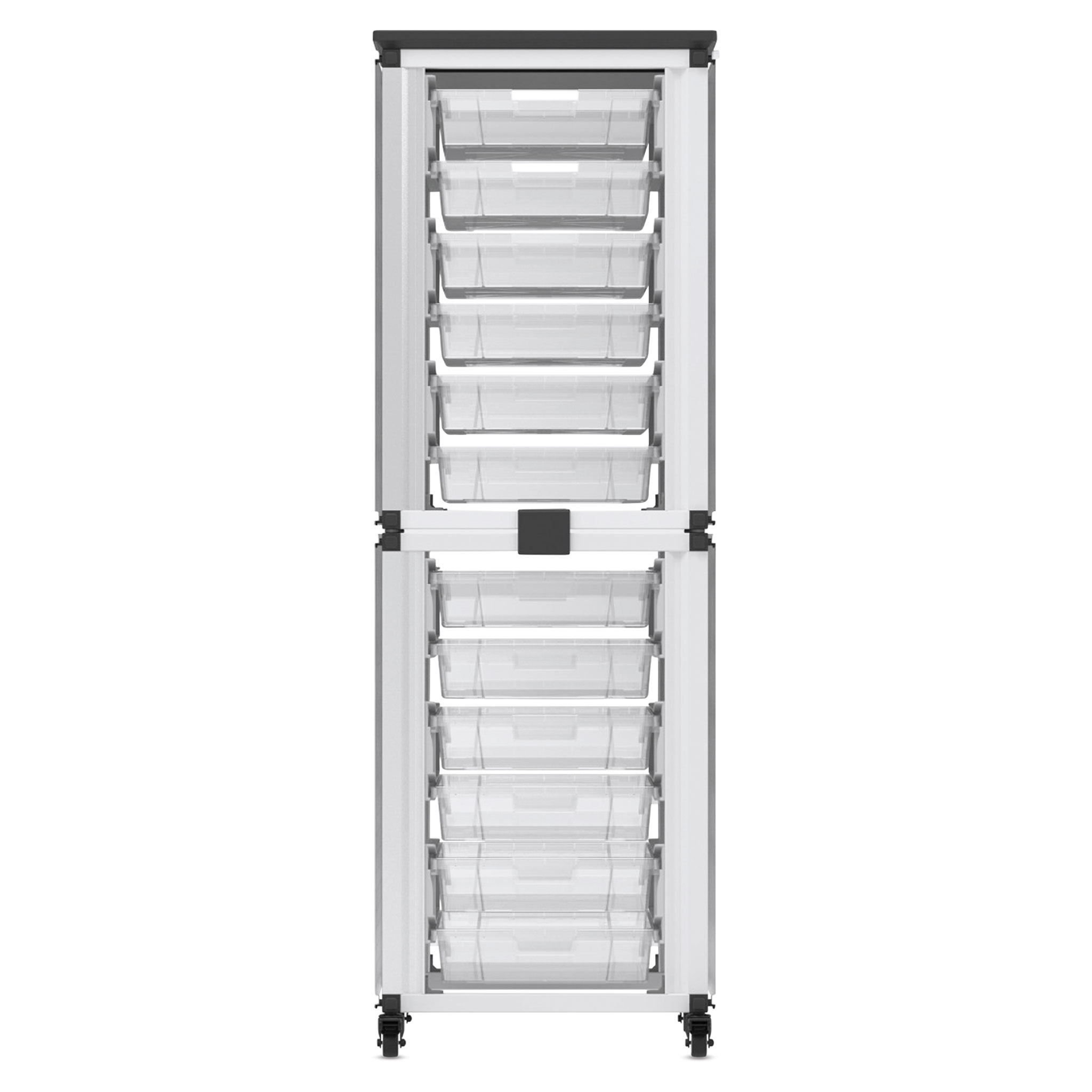Luxor MBS-STR-22-24S Modular Classroom Storage Cabinet - 4 Stacked Modules with 24 Small Bins