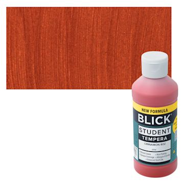 Open in modal - Blick Student Tempera Paint - Cinnamon, 8 oz bottle and swatch