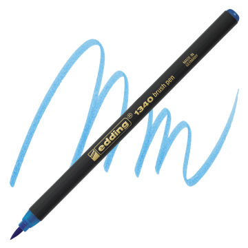 Open in modal - Edding Brush Pen - Light Blue pen and swatch