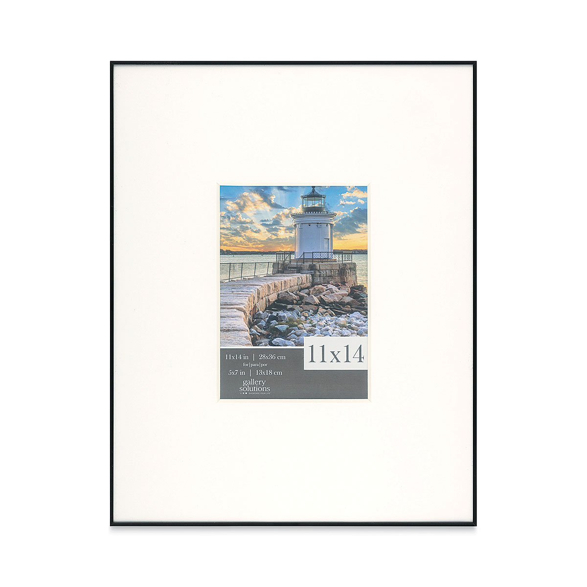 Nielsen Bainbridge Gallery Solutions Image Metal Frames, Black W/ White Mat  11 × 14 To 5 X 7, 28x36 Frame Michaels