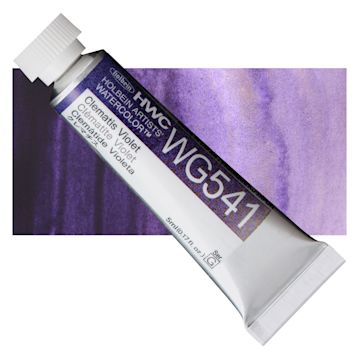 Open in modal - Holbein Artists' Watercolor - Clematis Violet, 5 ml and tube