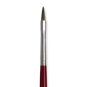 Da Vinci Black Sable Brush - Regular Filbert, Long Handle, Size 2
