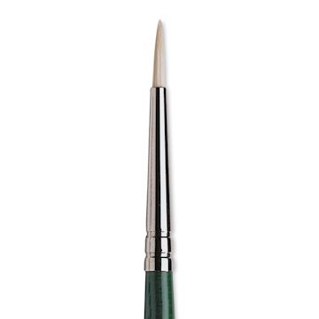 Open in modal - Winsor & Newton Winton Hog Bristle Brush - Round, Long Handle, Size 1