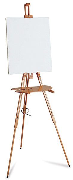 art easel with painting