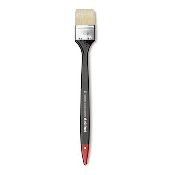 Open in modal - Da Vinci Maestro 2 Hog Bristle Spalter Brush - Flat, Long Handle, Size 50
