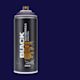 Montana Black Spray Paint - Universe, 400 ml can with swatch