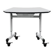 Luxor Height-Adjustable Trapezoid Student Desk with Drawer