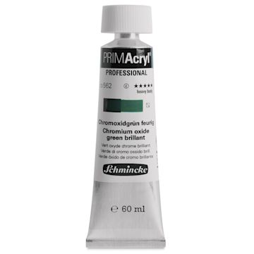 Open in modal - Schmincke Primacryl Professional Acrylic Paint - Chromium Oxide Green Brilliant, 60 ml Tube