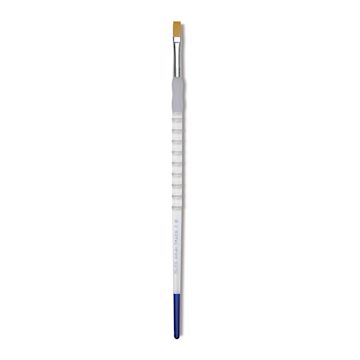 Open in modal - Royal & Langnickel Soft Grip Golden Taklon Brush - Flat, Long Handle, Size 2