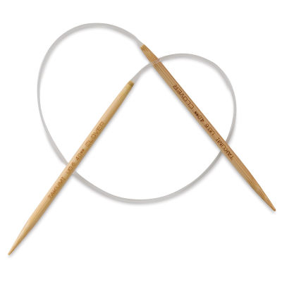 Clover Takumi Bamboo Circular Knitting Needles - Size 6 Needles, 16 inch length coiled
