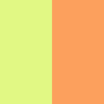 Rexlace Duo - Closeup of Yellow and Orange Duo Lacing