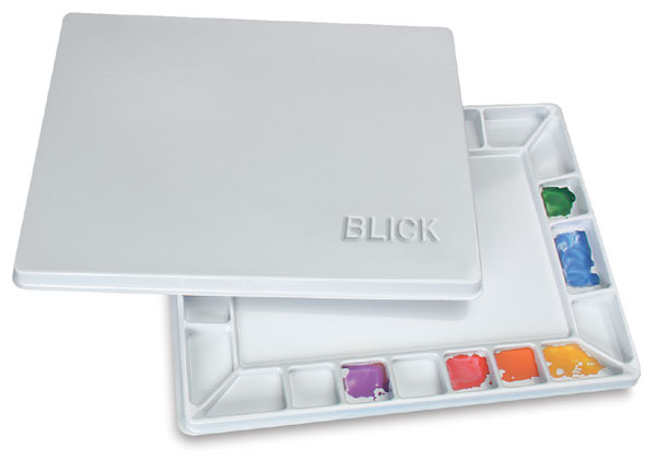 Watercolor Palette with Lid with Mixing Area for Acrylic & Oil Paints Tray