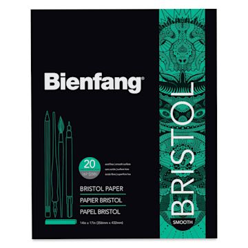 Open in modal - Bienfang Bristol Pad - 14" x 17", Smooth, 20 Sheets, front cover