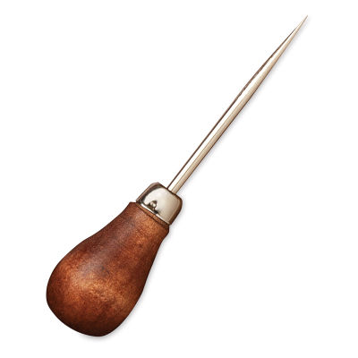 Lineco Awls - Heavy Duty Awl with Wooden Ball handle shown at angle