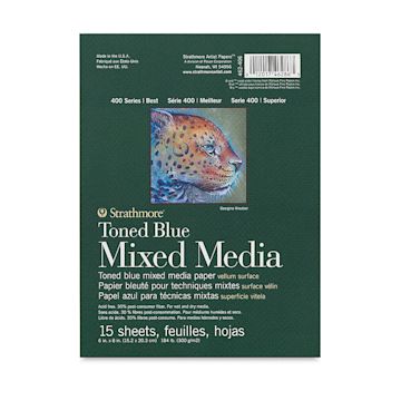 Open in modal - Strathmore 400 Series Toned Mixed Media Pad - Blue, 6" x 8"