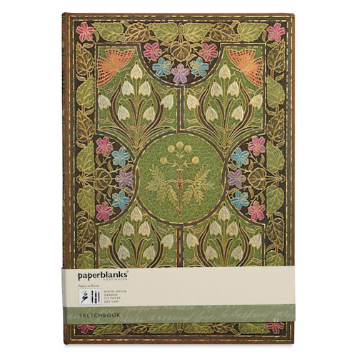 Paperblanks Mixed Media Sketchbook - Poetry in Bloom, 8" x 11-3/4", front