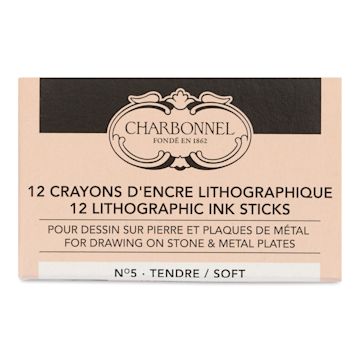 Open in modal - Charbonnel Lithographic Crayons - No 5 Soft, Pkg of 12, front of package