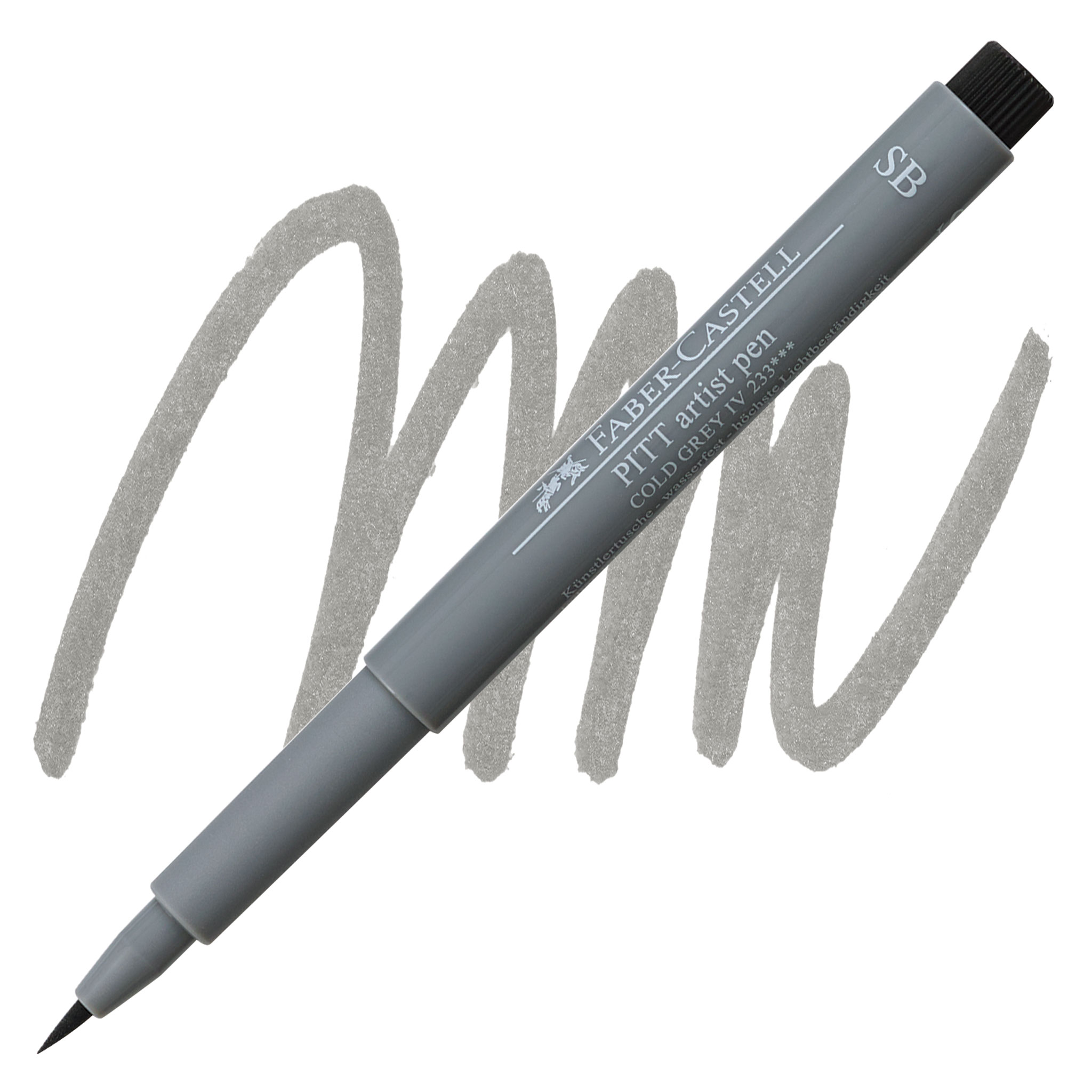 Faber Castell PITT Artist Pen Soft Brush, Set of 8, Shades of Grey