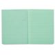 Pacon Dual Ruled Composition Books - Inside spread of Green book showing grid and lined pages