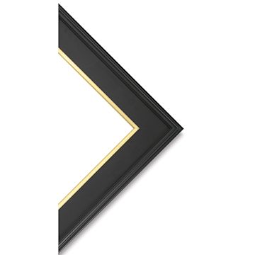 Open in modal - Blick Simplon Frame with Liner- 12" x 16" x 5/16", Black/Gold