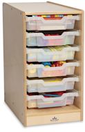 Whitney Brothers Clear Tray Storage Cabinets