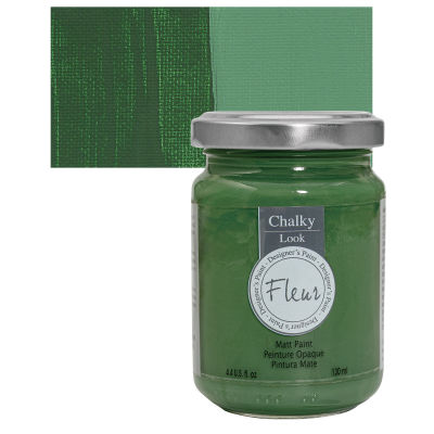 Fleur Chalky Look Paint - The Green Queen, 4.4 oz jar