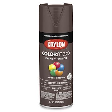 Open in modal - Krylon Colormaxx Spray Paint - Leather Brown, Satin, 12 oz