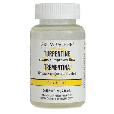 Grumbacher Turpentine - Front of bottle shown
