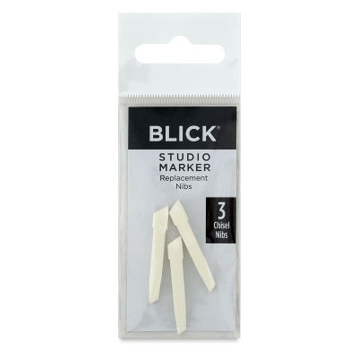 Blick Marker Nib Replacements - Front of 3 pc Chisel Nib package
