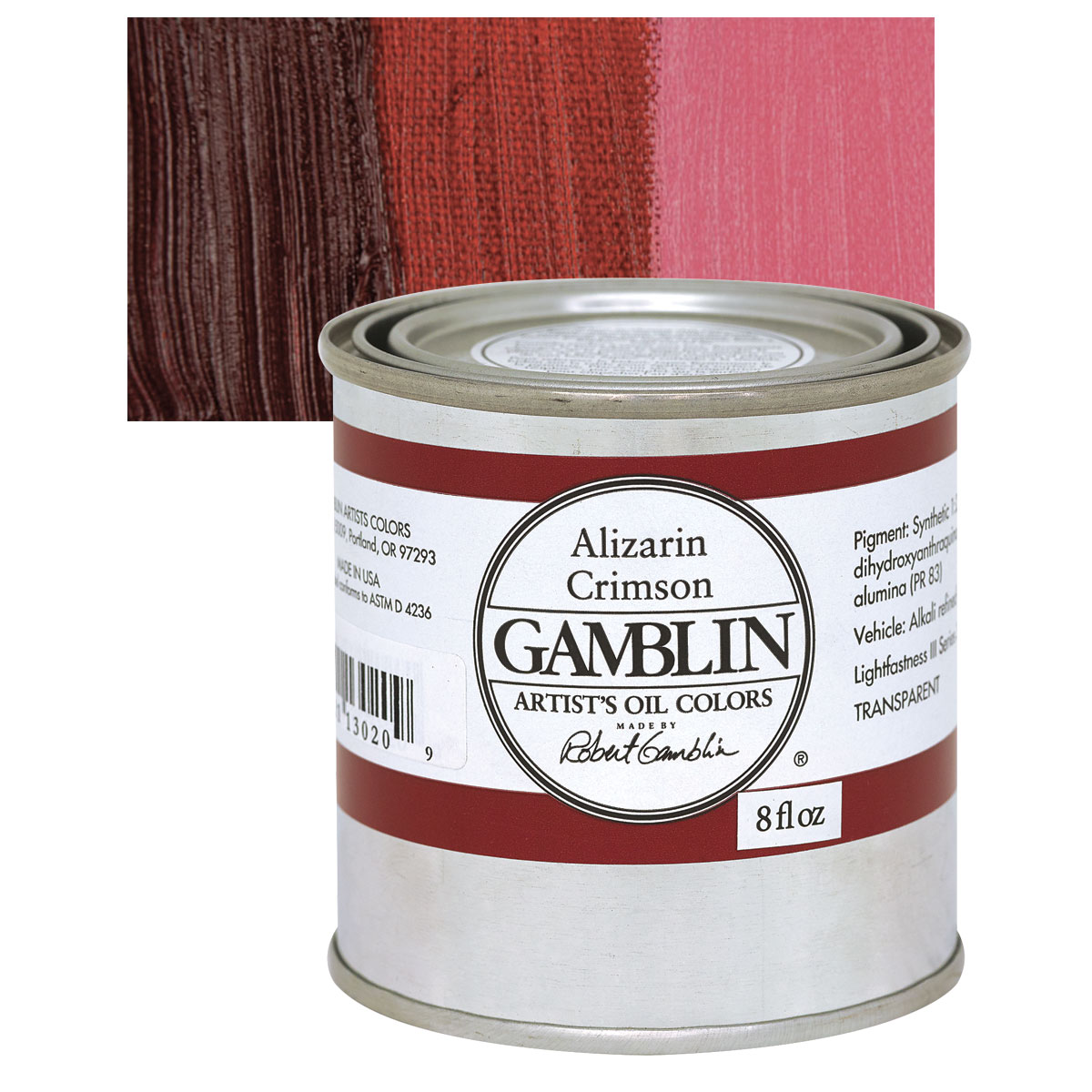 Gamblin artists grade alizarin crimson 8oz (729911130209)